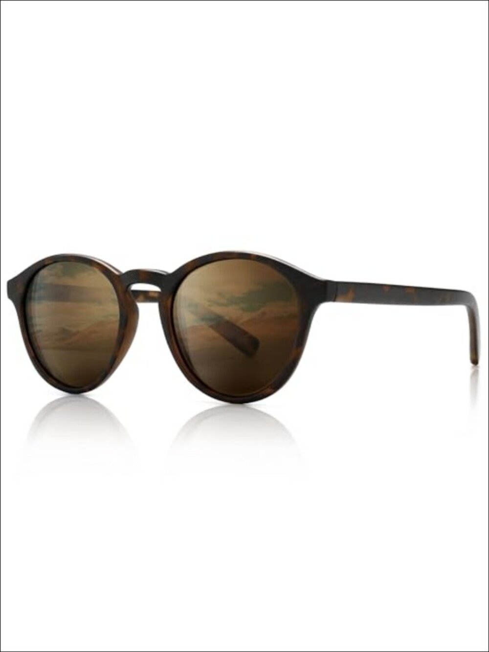 Round Polarized Retro Sunglasses UV400 Full-Frame Lightweight
